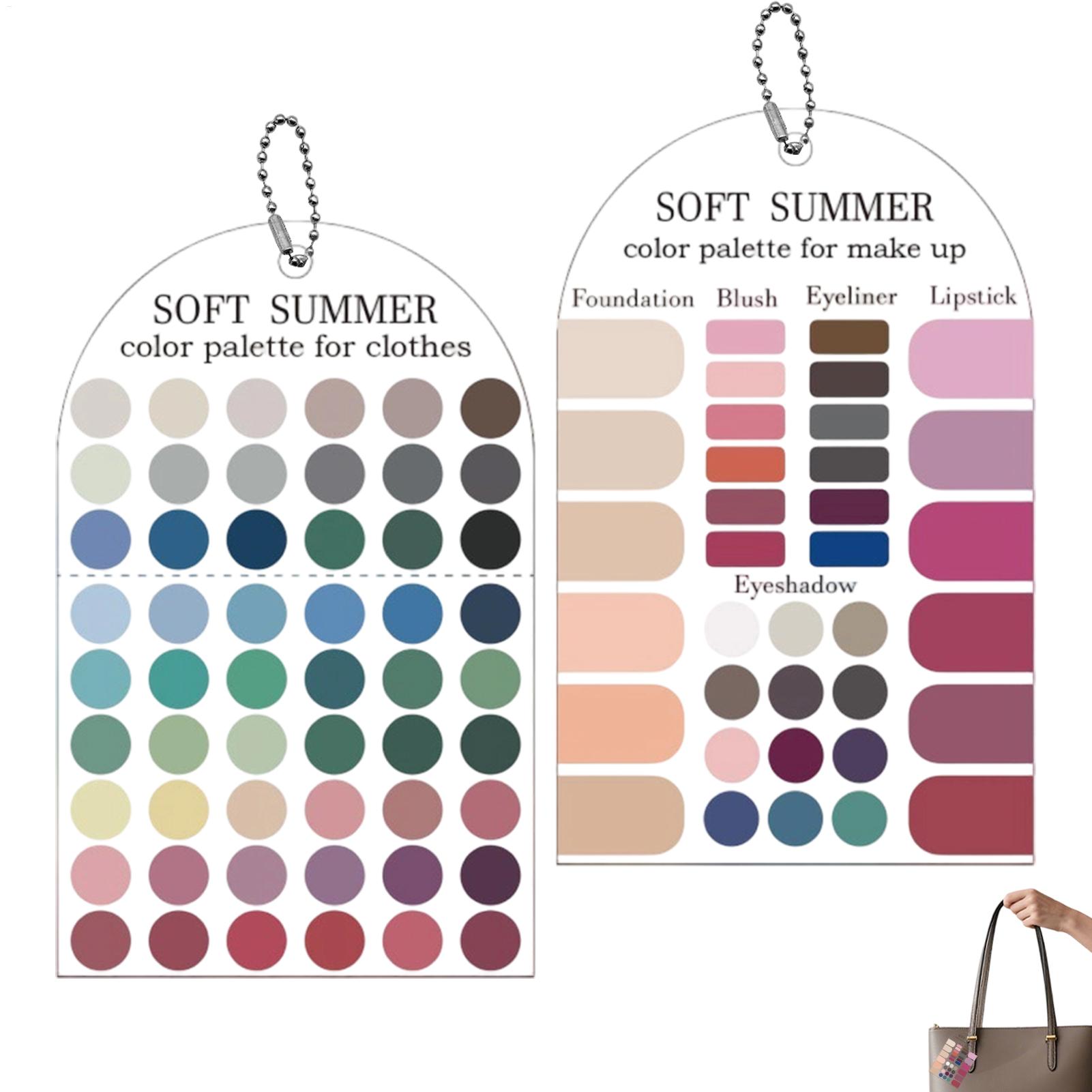 Summer Clothing Color Palette - 2pcs 소프트 여름 컬러 팔레트 카드