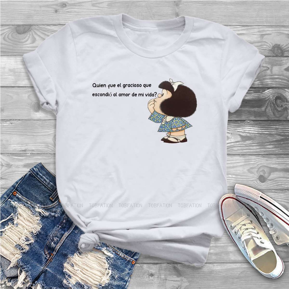 Summer Clothing Words - 단어 필수 여성복 Mafalda Quino 만화