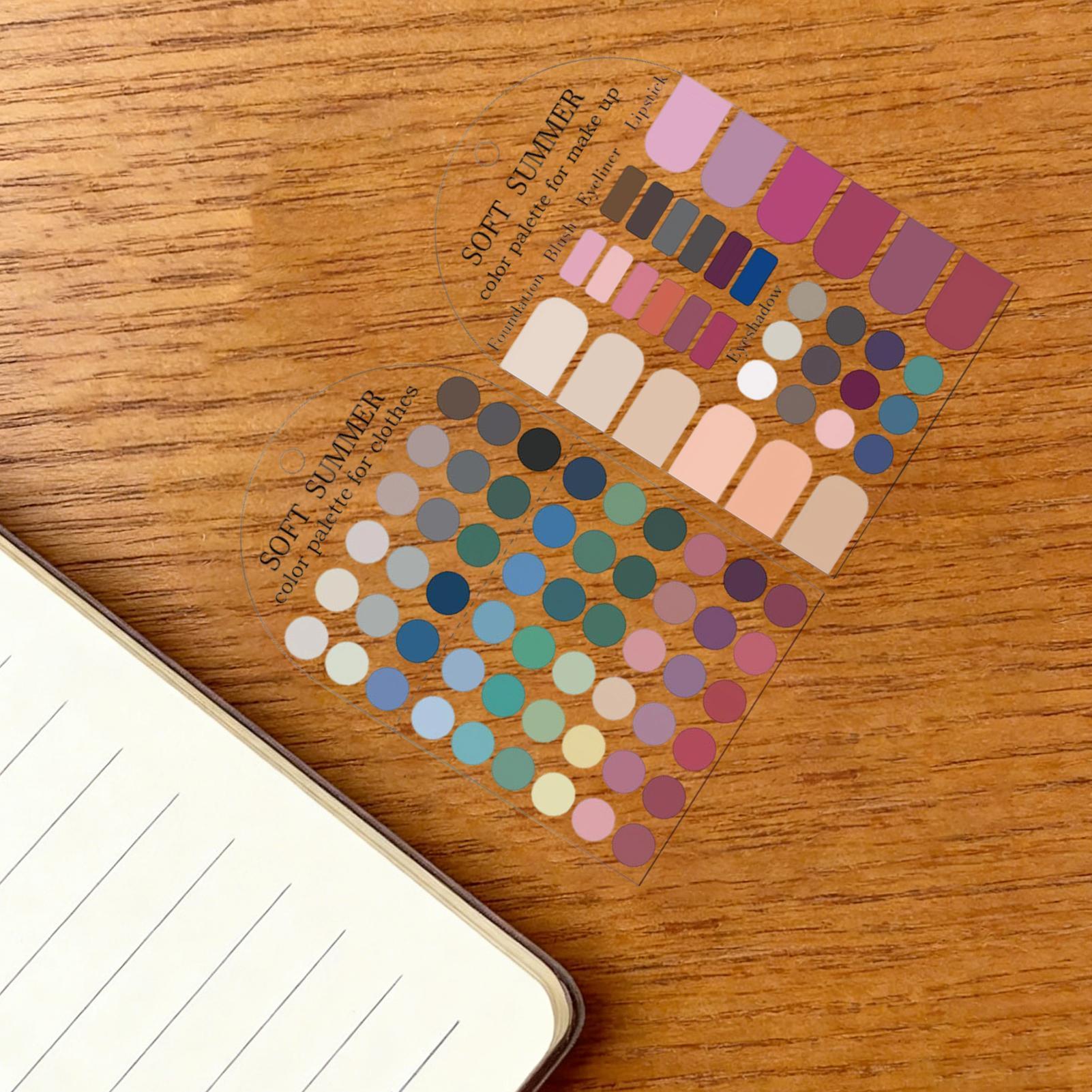 Summer Clothing Color Palette - 2pcs 소프트 여름 컬러 팔레트 카드