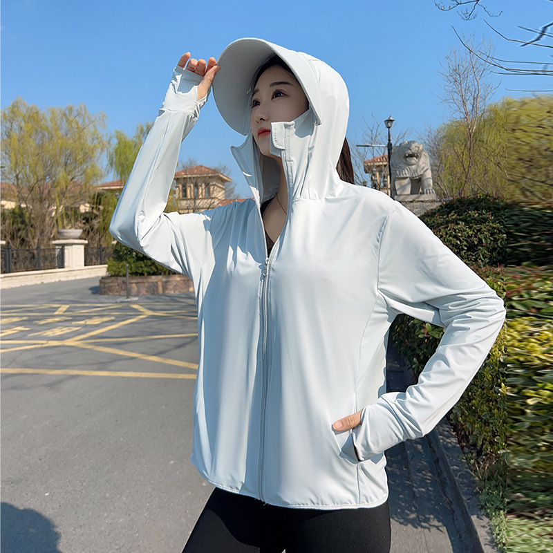 Summer Uv Clothing - 여성용 후드형 자외선 차단 재킷 십대