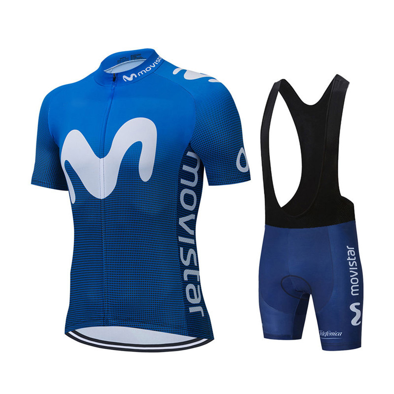 Summer Clothing Sale Men - Movistar-신제품 팀 사이클링 저지 세트 MTB