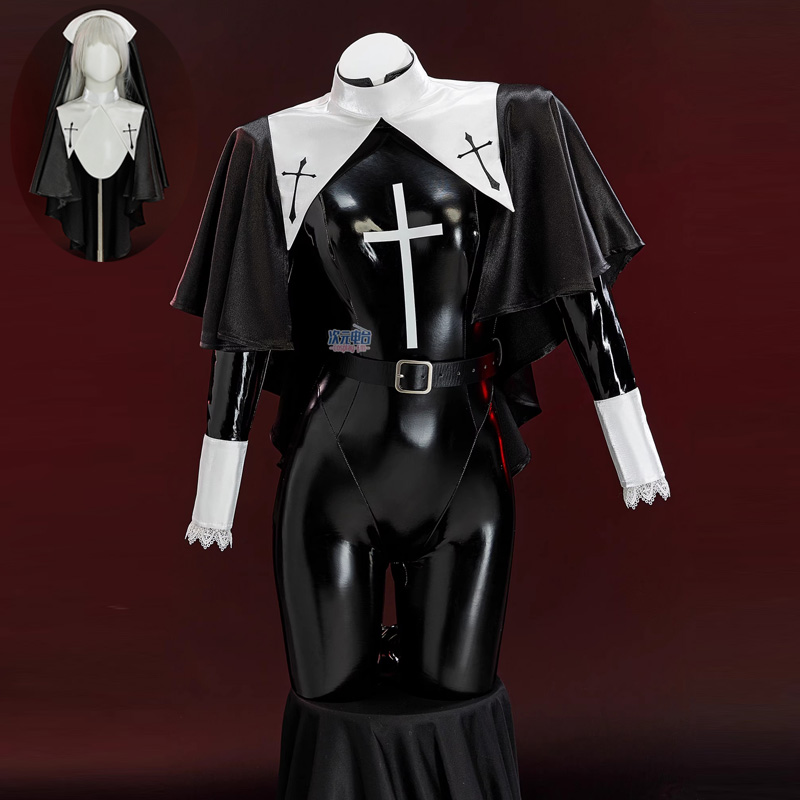 Romper Playsuit Women - 수녀 코스프레 의상 여성 섹시 가죽
