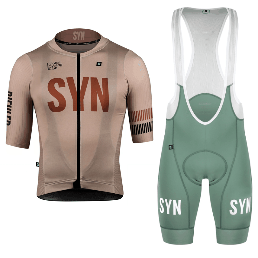 Summer Clothing Sale Men - SYN 다크 브라운 남성용 반팔 사이클링