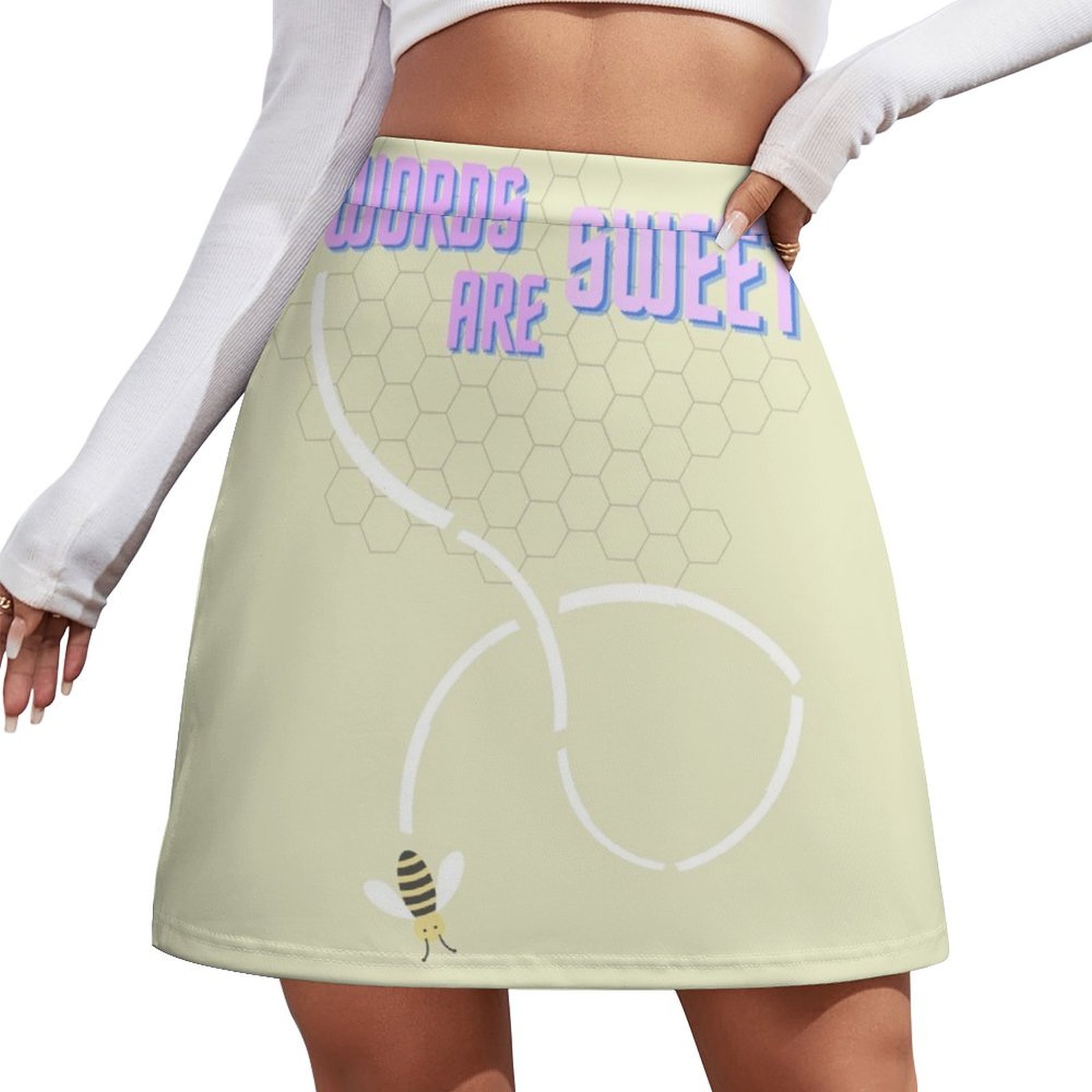 Summer Clothing Words - 단어는 SWEET입니다 여성용 미니스커트 미니스커트 의류