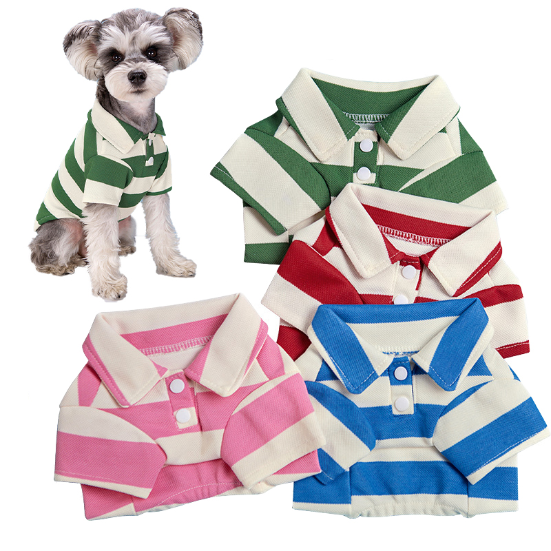 Summer Dog Clothing - 애완견 폴로 셔츠 여름 강아지 옷