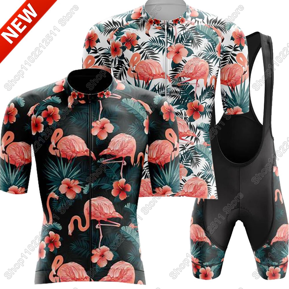 Summer Clothing Sale Men - 2025 플라밍고 사이클링 저지 세트 자전거