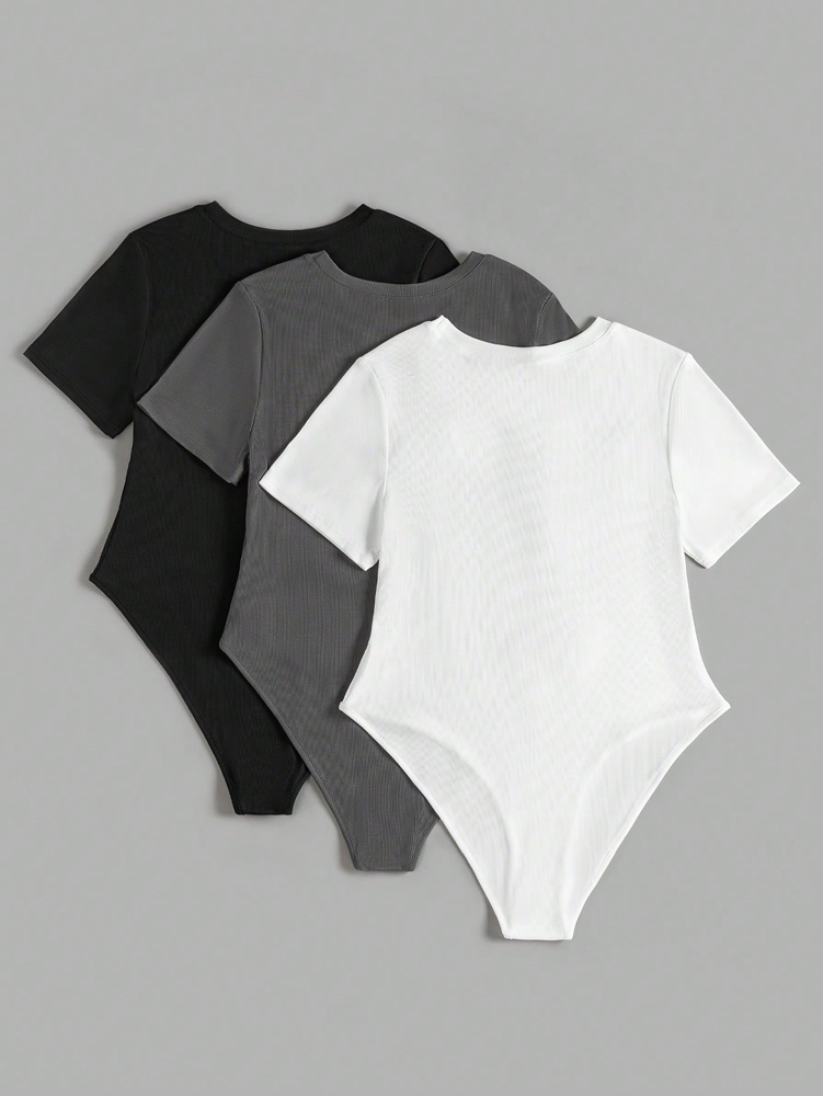 플러스 사이즈 여성용 라운드 넥 반팔 점프 슈트 (3  - Romper Playsuit Women 리뷰 및 가격