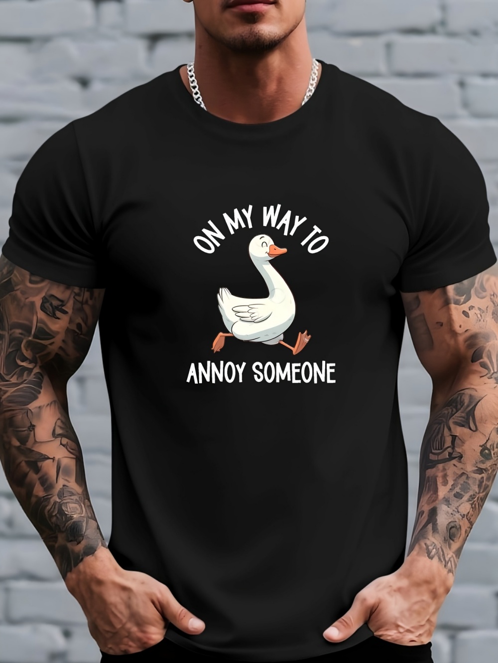 재미있는 오리 그래픽 남성 여름 티셔츠 패션 티셔츠 O - Summer Duck Clothing 리뷰 및 가격