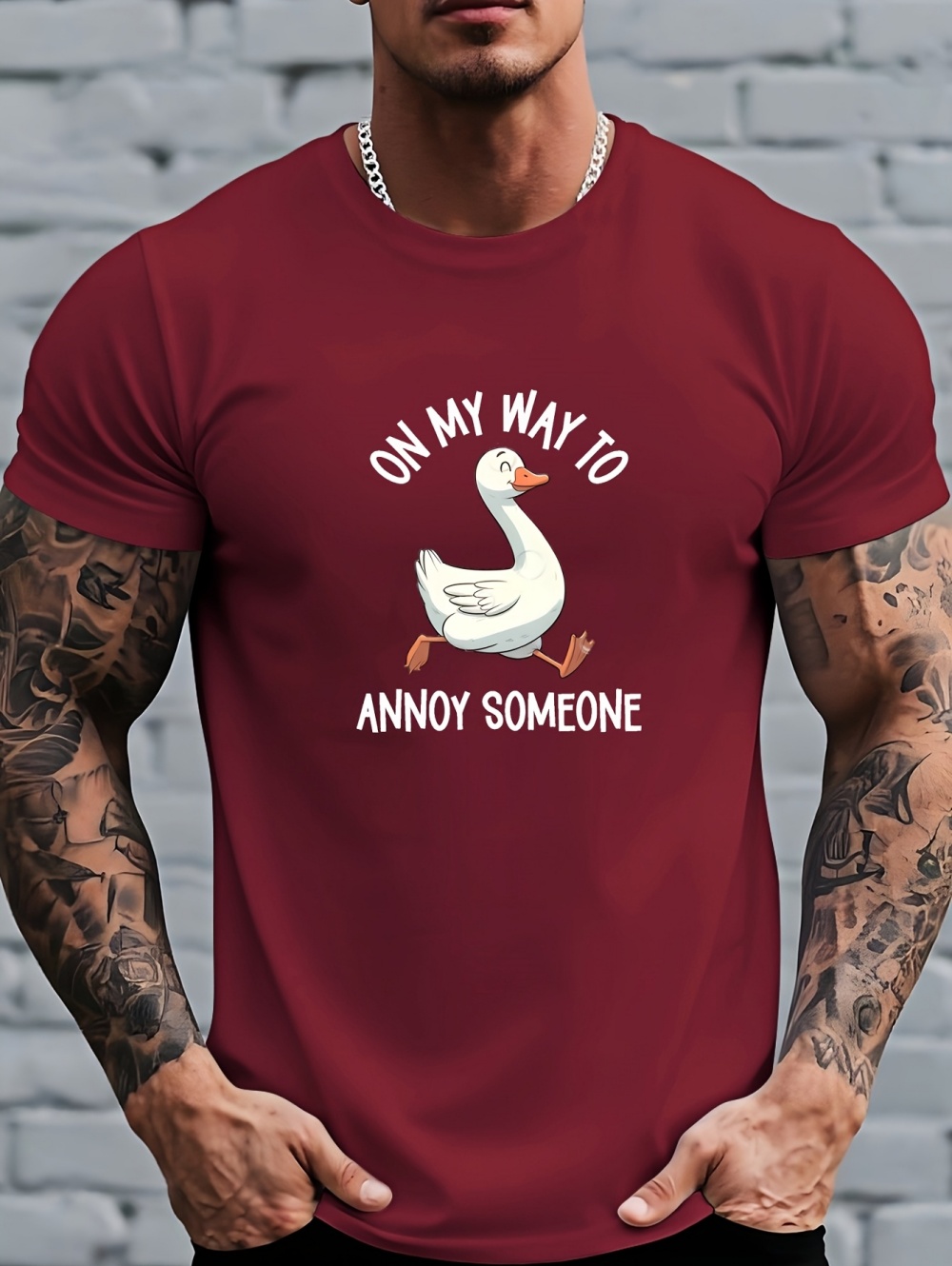 재미있는 오리 그래픽 남성 여름 티셔츠 패션 티셔츠 O - Summer Duck Clothing 리뷰 및 가격