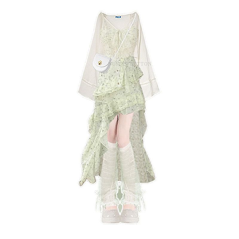 여름 의류 세트 여성용 자외선 차단 의류 녹색 꽃무늬  - Summer Clothing Wear 리뷰 및 가격