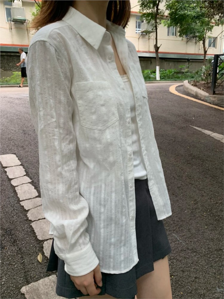 화이트 리넨 코튼 칼라 블라우스 티셔츠 여성 심플 캐주 - Crop Blouse Linen 리뷰 및 가격