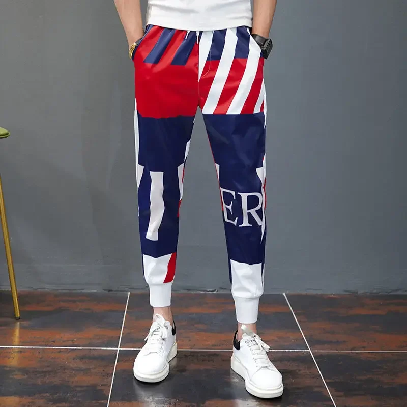 슬림 핏 폴리에스터 남성 캐주얼 바지 남성용 긴 바지  - Summer Clothing Men 2025 리뷰 및 가격