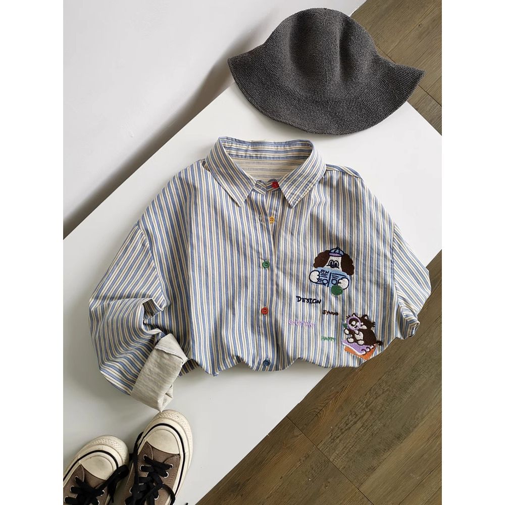 아메리칸 스위트 귀여운 만화 개와 고양이 자수 스트라이 - Summer Dog Clothing 리뷰 및 가격