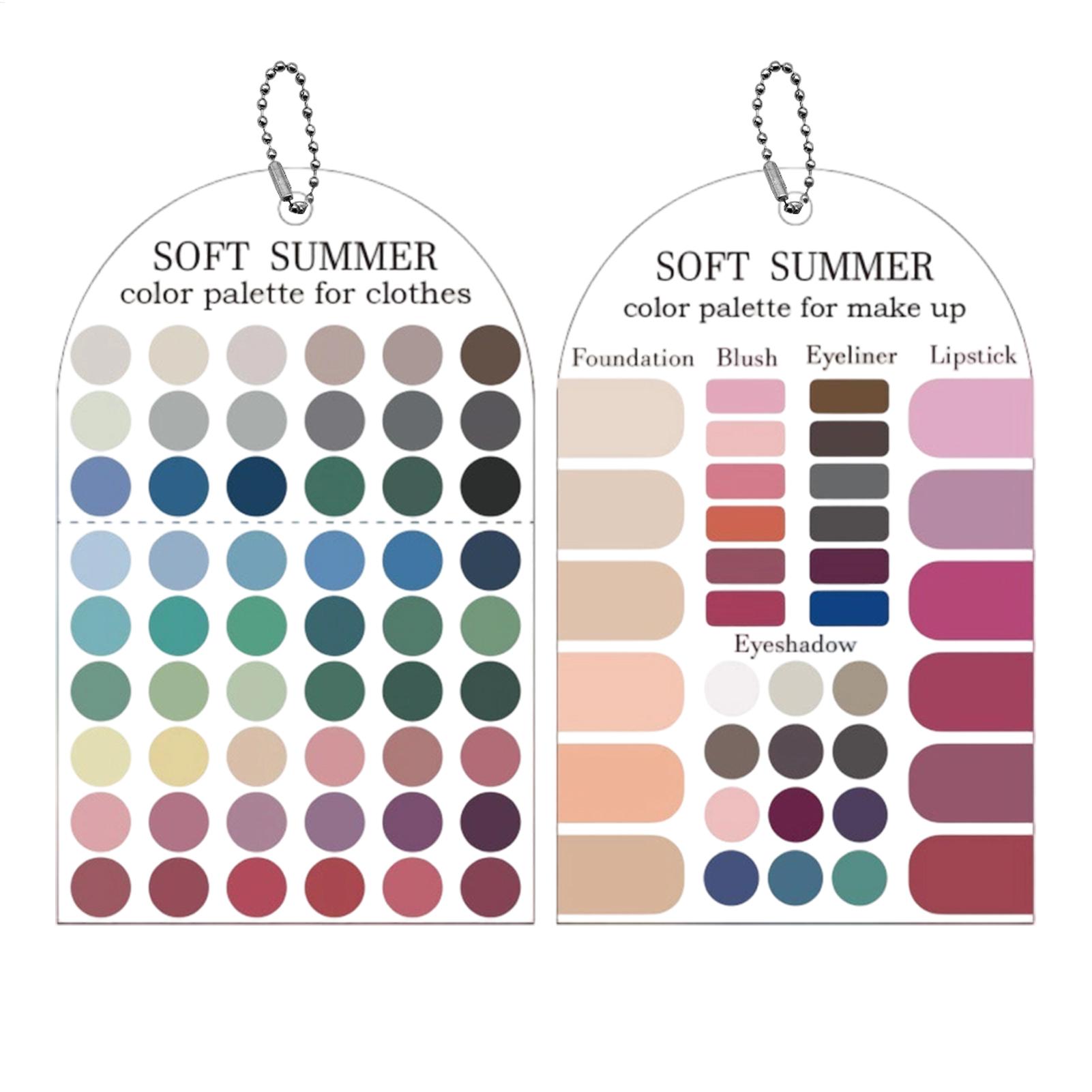 2 조각 아크릴 계절별 팔레트 컬러 샘플 카드 매칭 가 - Summer Clothing Color Palette 리뷰 및 가격