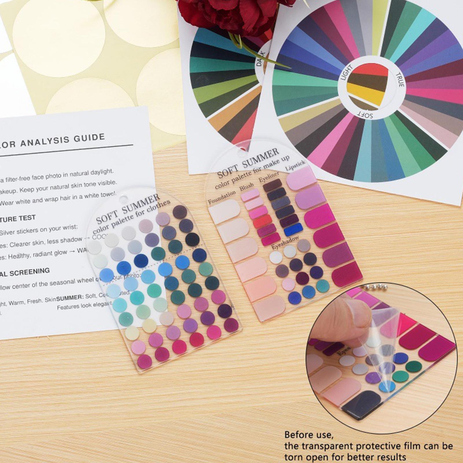 2 조각 아크릴 계절별 팔레트 컬러 샘플 카드 매칭 가 - Summer Clothing Color Palette 리뷰 및 가격