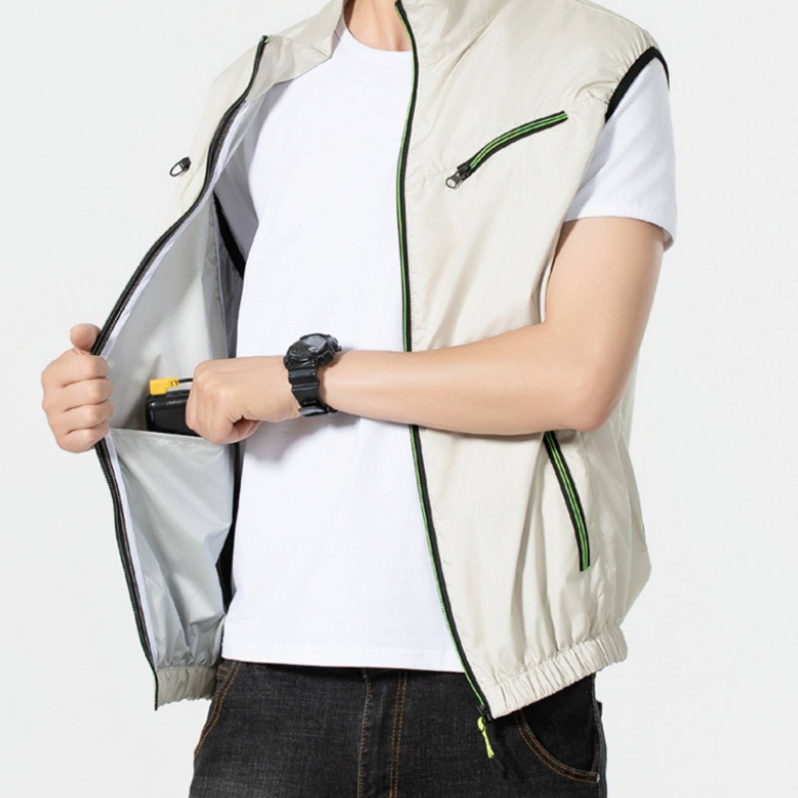 남성용 쿨링 베스트, 메쉬 사이드 패널, 지퍼 앞주머니 - Summer Clothing Wear 리뷰 및 가격