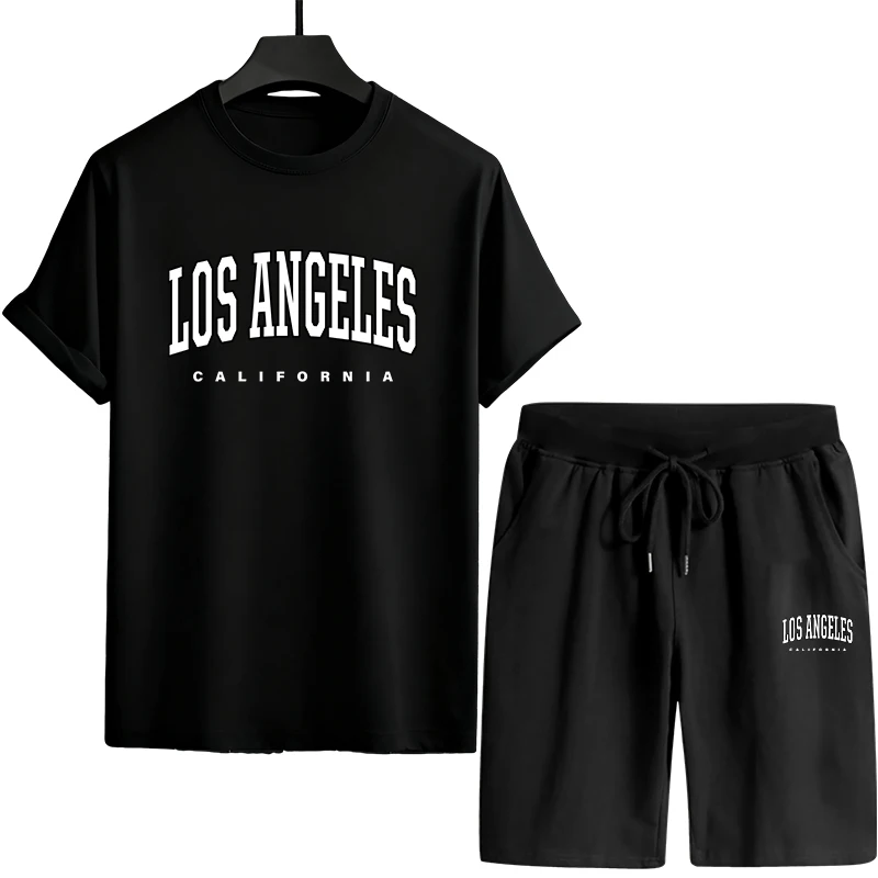 남성용 티셔츠 트랙수트 프린트 캐주얼 루즈 티셔츠 일상 - Summer Clothing Wear 리뷰 및 가격