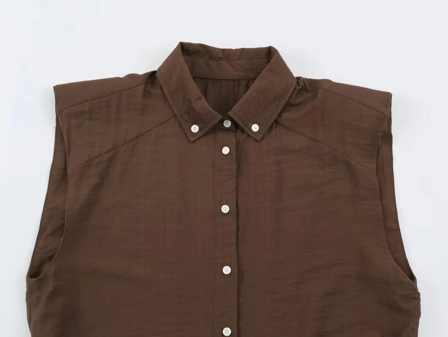 새로운 패션 여성 캐주얼 커피 린넨 셔츠 민소매 허리끈 - Crop Blouse Linen 리뷰 및 가격