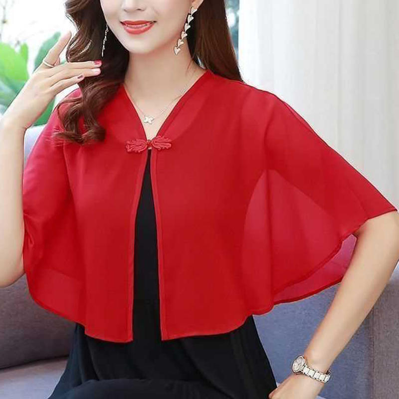 봄 시폰 짧은 겉옷 선 스크린 목도리 여성 태양 의류  - Summer Clothing Wear 리뷰 및 가격