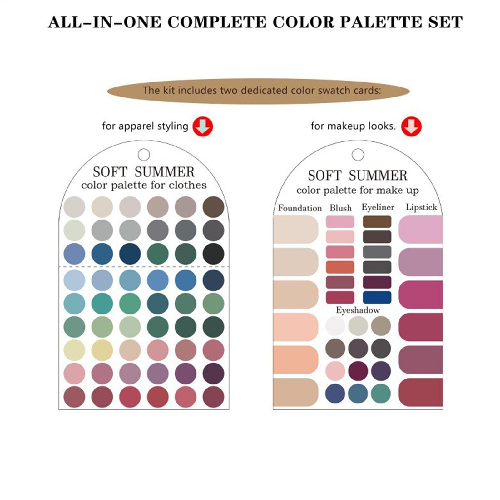 부드러운 여름 컬러 팔레트 카드 2개 아크릴 계절별 팔 - Summer Clothing Color Palette 리뷰 및 가격